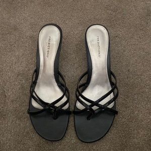 Predictions black strapped heels